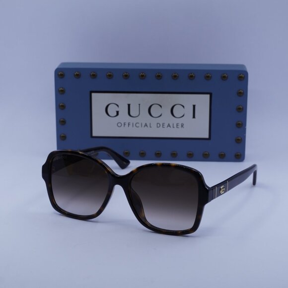 Gucci GG0765SA 003 Butterfly Sunglasses - Havana/Brown main image 11